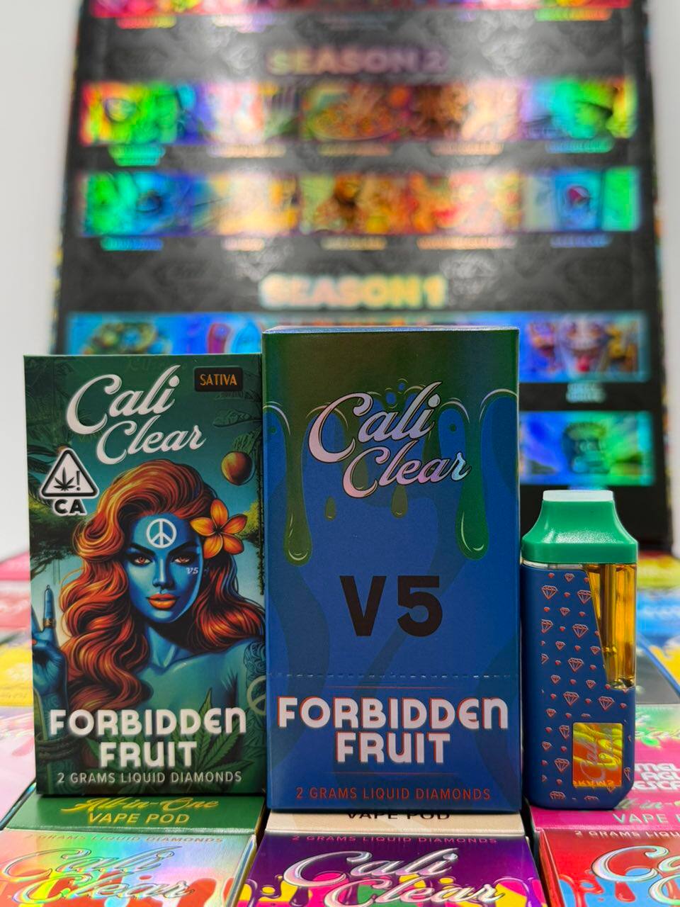 Calicleardisposablesusa.com | forbidden fruit cali clear v5 | 2g disposable | sativa